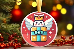 Round Christmas Ornament Sublimation|Clipart Product Image 2