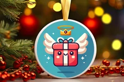 Round Christmas Ornament Sublimation|Clipart Product Image 2