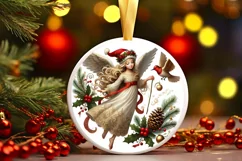 Round Christmas Ornament Sublimation|Clipart Product Image 2