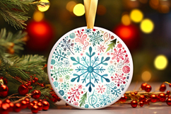 Round Christmass Ornament PNG Product Image 1