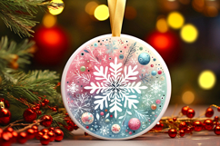 Round Christmass Ornament PNG Product Image 1