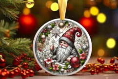 Round Christmas Ornament Sublimation|Clipart Product Image 1