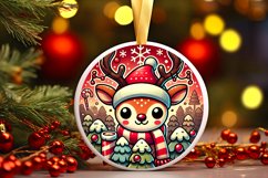 Round Christmas Ornament Sublimation|Clipart Product Image 2