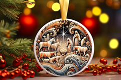 Round Christmass Ornament PNG Product Image 1