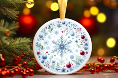 Round Christmass Ornament PNG Product Image 1