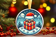 Round Christmass Ornament PNG Product Image 1
