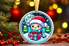 Round Christmass Ornament PNG Product Image 1