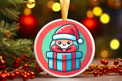 Round Christmass Ornament PNG Product Image 1
