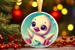 Round Christmas Ornament Sublimation|Clipart Product Image 2