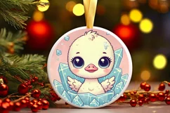 Round Christmas Ornament Sublimation|Clipart Product Image 2
