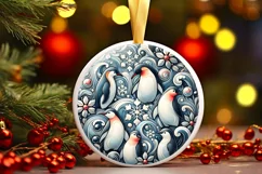 Round Christmas Ornament Sublimation|Clipart Product Image 2