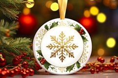 Round Christmas Ornament Sublimation|Clipart Product Image 3