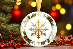Round Christmass Ornament PNG Product Image 1