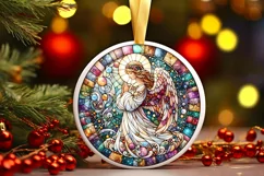 Round Christmas Ornament Sublimation|Clipart Product Image 1
