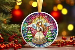 Round Christmas Ornament Sublimation|Clipart Product Image 1