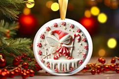 Round Christmas Ornament Sublimation|Clipart Product Image 2