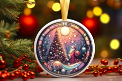 Round Christmass Ornament PNG Product Image 1