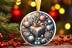 Round Christmass Ornament PNG Product Image 1