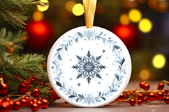 Round Christmass Ornament PNG Product Image 1