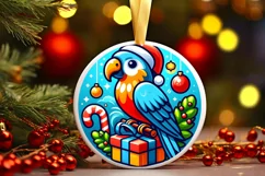 Round Christmas Ornament Sublimation|Clipart Product Image 1