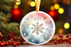 Round Christmas Ornament Sublimation|Clipart Product Image 3