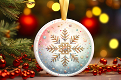 Round Christmass Ornament PNG Product Image 1