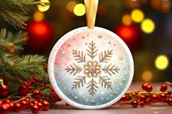 Round Christmas Ornament Sublimation|Clipart Product Image 1