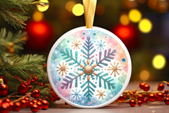 Round Christmass Ornament PNG Product Image 1