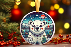 Round Christmass Ornament PNG Product Image 1
