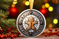 Round Christmas Ornament Sublimation|Clipart Product Image 1
