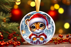Round Christmass Ornament PNG Product Image 1
