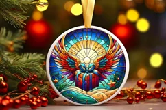 Round Christmas Ornament Sublimation|Clipart Product Image 1