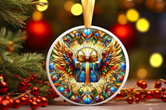 Round Christmass Ornament PNG Product Image 1
