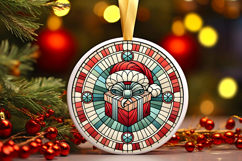 Round Christmass Ornament PNG Product Image 1