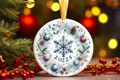 Round Christmas Ornament Sublimation|Clipart Product Image 3
