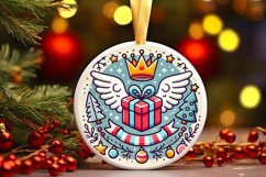 Round Christmas Ornament Sublimation|Clipart Product Image 2