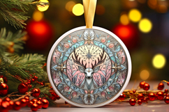 Round Christmass Ornament PNG Product Image 1