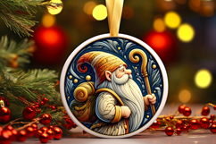 Round Christmass Ornament PNG Product Image 1