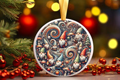 Round Christmass Ornament PNG Product Image 1