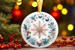 Round Christmas Ornament Sublimation|Clipart Product Image 3