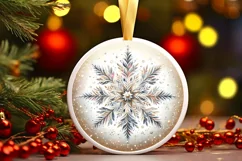 Round Christmas Ornament Sublimation|Clipart Product Image 1