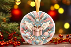 Round Christmass Ornament PNG Product Image 1