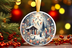 Round Christmass Ornament PNG Product Image 1
