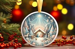 Round Christmas Ornament Sublimation|Clipart Product Image 1