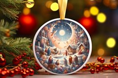 Round Christmas Ornament Sublimation|Clipart Product Image 1