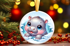 Round Christmass Ornament PNG Product Image 1
