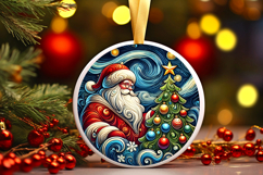 Round Christmass Ornament PNG Product Image 1