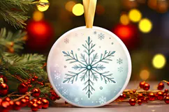 Round Christmass Ornament PNG Product Image 1