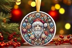 Round Christmass Ornament PNG Product Image 1