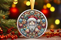 Round Christmass Ornament PNG Product Image 1
